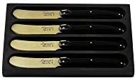 Laguiole Style de Vie Prestige Line - Cuchillo de mantequilla (4 piezas), color dorado