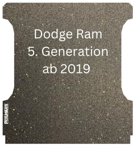 PICKUPMATTE Antirutschmatte für Dodge Ram 1500, 4. oder 5. Gen. OHNE Laderaumwanne, MidBed (6'4 BZW. ca. 186 cm)