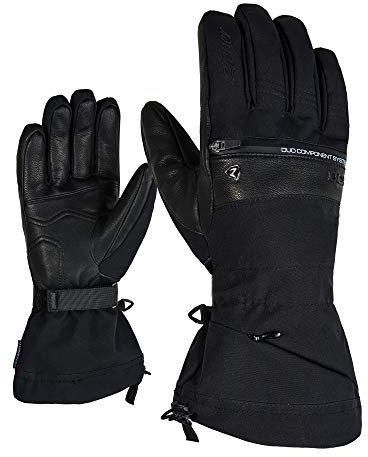 Ziener Damen Ski-Handschuhe/Wintersport, Wasserdicht, Atmungsaktiv, Sehr Warm KANTI AS PR DCS, Black, 6, 801173