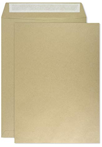 Netuno 500 Versandtaschen A5 Braun DIN B5 ohne Fenster haftklebend 80g | 17,6 x 25 cm · große braune Büroumschläge · für Großbrief, Warensendung, Büro, Versand, Korrespondenz & Dokumente