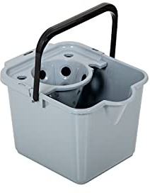Addis Eco 100% Recycled Plastic Cleaning Mop Pail & Wringer, 12 litre, Light Grey, 518463