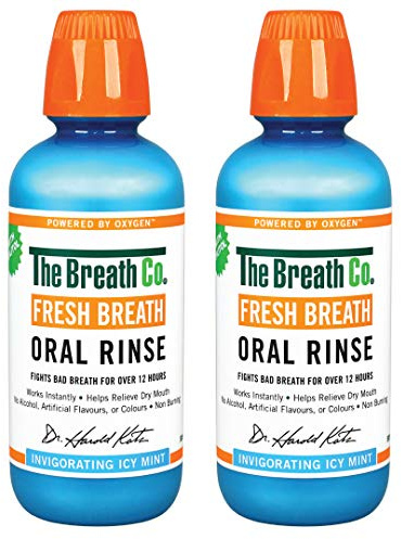 The Breath Co Fresh Breath Oral Rinse Icy Mint Duo, 2 x 500 ml, Mint, 1 kg