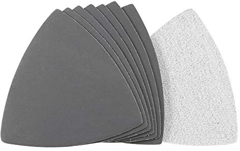 sourcing map Triangular Sandpaper Hook and Loop Triangle Sanding Pad Fit 3-1/2 Oscillating Multi-Tool Silicon Carbide for Wet/Dry Use 1200 Grit 8pcs