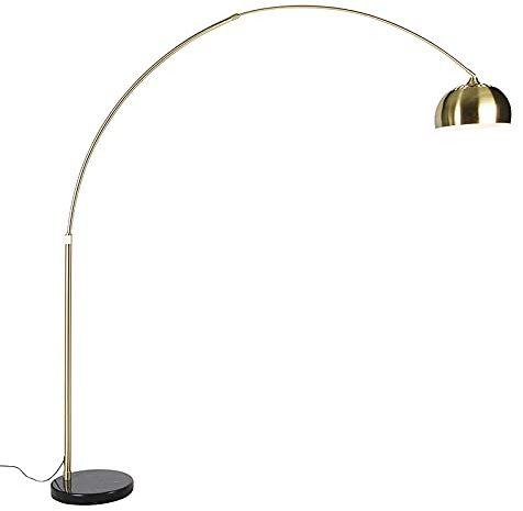 QAZQA xxl - Lampada da terra Moderno - 1 luce - L 2210 mm - Oro/Ottone - Moderno - Soggiorno I Camera da letto