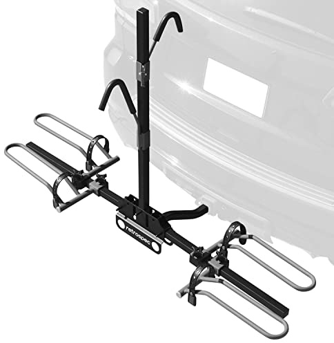 Retrospec Lenox Car Hitch Mount Tray Bike Rack w/ 2-inch Receiver - 2 Bicycle Carrier - Class II or III Trailer Hitch, Black