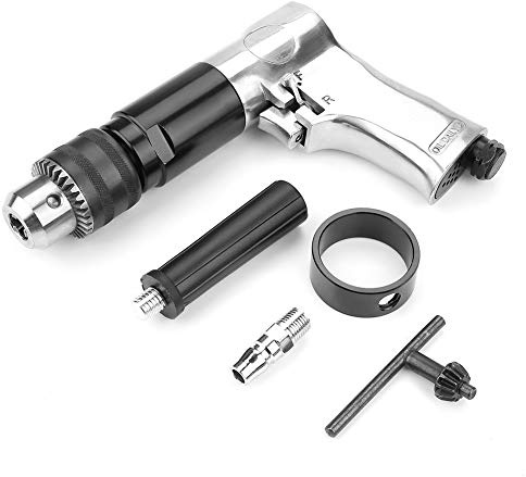 Tyenaza Taladro de Aire Neumático de 1/2 , Taladro Neumatico Reversible Tipo Pistola KP-554, Herramienta de Perforación de Martillo Neumatico de Alta Resistencia con Mango Reversible de 360 ​​​​°