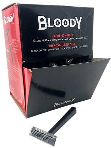100 Stück BLOODY EINWEGRASIERER Bodysupply - Schwarz - by INKgrafiX® Deutschland - PROFI STUDIO Einmalrasierer rasieren Rasierer Tattoo