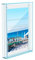 CheurYae Cadre photo A4 en acrylique transparent pour diplôme, diplôme, diplôme, affiche, cadre photo, affichage horizontal ou vertical (cyan)