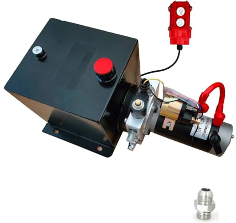 Wryxia Hydraulic Power Unit for Dump Trailer Car Lifting Platforms, 2200PSI 12V DC Hydraulic Station Pump, Single Acting,1.2kW, 8 Quart