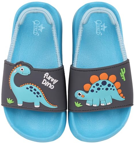 Dream QuanZhou Pantofole Estive Bambini Scarpe da Spiaggia Ragazzi Antiscivolo Leggere Infradito e Ciabatta e Piscina Morbido Gomma Pantofole da Bagno Interno da Esterno Sandali 23 Grigio Blu