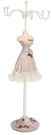 Tonysa Espositore per Gioielli con Manichino con Facile Conservazione dei Gioielli, Organizzatore Squisito e Compatto per Orecchini, Collane, Bracciali, Porta Bambole Decorativo con