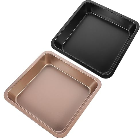 PRETYZOOM 2pcs Practical Baking Plate Food Container Cake Toast Plate Baking Tray Dividers Loaf Tins for