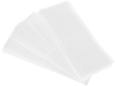 PATIKIL 75x30mm PVC Perforierte Schrumpfbänder, 500 Stück Schrumpffolie für Flaschen, Gläser, Dosen und Dosen passend für Kappe mit Durchmesser 1,69 bis 1,81, Transparent