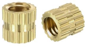 TOP-VIGOR 50Pcs Threaded Insert Knurled Nuts, M4 x 5mm x 5mm OD Brass Female Thread Knurled Nuts, Embedment Nut Insert for 3D Printer