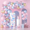 187 Stück Babyparty Deko Box, 4Pcs Weiße Transparente Ballonbox mit BABY Buchstaben 179 Rosa Rosa Gold Luftballons für Jungen Mädchen Gender Reveal Party, Baby Shower, Geburtstags