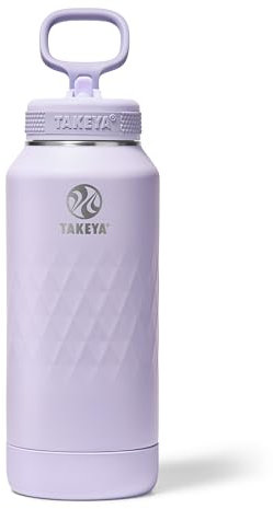 Takeya Sport 32 oz Triple-Insulated Stainless Steel Water Bottle – Leakproof, Sweatproof, BPA-Free, Keeps Drinks Cold 36 Hrs, Hot 14 Hrs – Moonlight