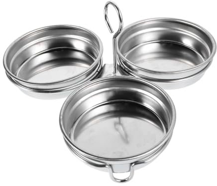 COLLBATH Vassoio in Acciaio Inossidabile Antiaderente Per Cuocere Uova in Camicia Per Bollire Le Uova Padella Multifunzionale Per Cottura A Vapore Per Colazione Utensile Da Cucina