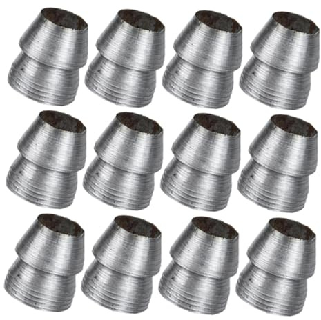 BAZEITFLOW 12 Stück Metallkeile aus Eisen für Hammerstielkeil mit Hoher Leistung und Verstärkung für Holzprojekte und Haushaltsreparaturen in Silber