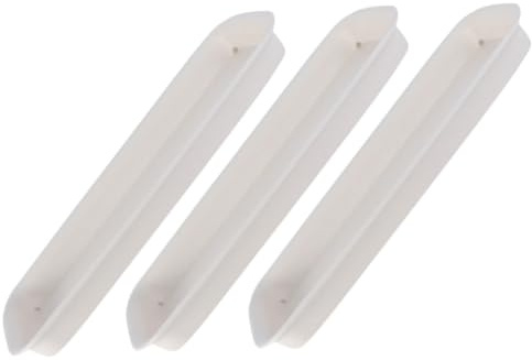 Didiseaon Set di 3 Piattini per Vasi Rettangolari in Plastica Bianca | Contenere L’acqua, Anti-sdrucciolo e Anti-sole, Finitura Resistente e Poco Soggetta a Scolorire