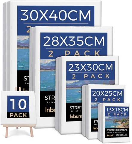 10 Pack Canvas for Painting Art Canvases for Oils Acrylics Painting