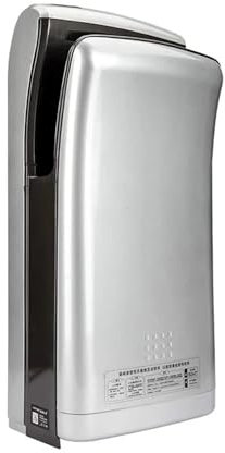 NGBFF Asciugamani Elettrico, Asciugamani Automatico for WC Verticale, asciugatore Automatico ad Alta velocità ad Asciugatura Rapida for Bagno Commerciale(Silver)
