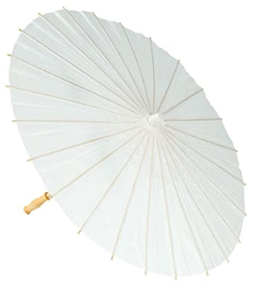 WOFASHPURET Blanko Papierschirm Kinderschirm Kindergartenschirm Graffiti Schirm Ölpapierschirm Zeichenschirm Kinderschirm DIY Malschirm Kinderschirm Papierschirme Weißes Holz