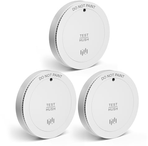 Fyremeld Smoke Alarm, Fire Alarm with 10-Year Battery ;Easy Installation, EN14604 Certified, Smoke detector for Home Living Rooms, Bedroom, Office 3 Pack