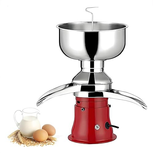 PoiToe Centrifugeuse à Lait électrique, écrémeuse pour Lait Frais, 50 l/h - Idéale pour Beurre, crème et Lait écrémé - Centrifugeuse de Cuisine