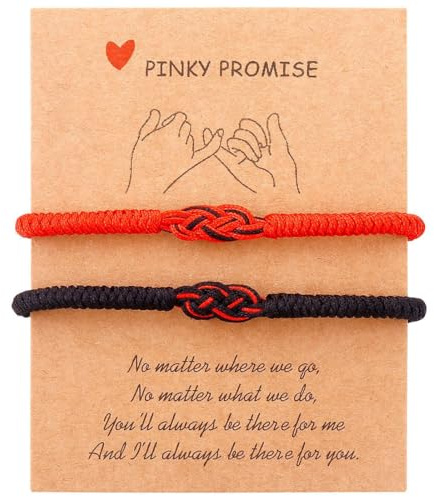 OIXEYA 2PCS Regalo per Coppia Bracciali Coppia Regalo per Coppia Lui Lei Bracciali di Coppia Fidanzato Fidanzata Bracciale Protezione Fortunata Cabala Regalo di Compleanno