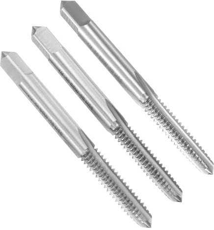 OYSKGNCMW Set di 3 Maschi manuali, Maschi a Vite Conici/Filettatura Inferiore da 1/4-20BSW, Kit di Utensili per Filettatura Manuale in Acciaio rapido
