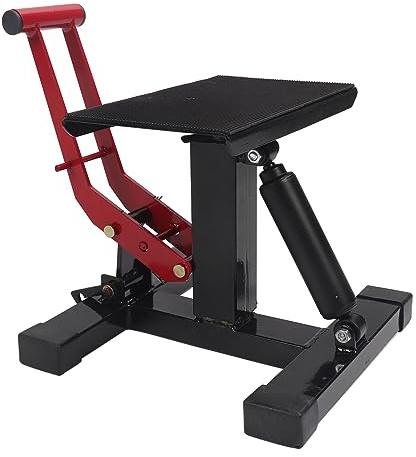Piattaforma di sollevamento in acciaio con supporto idraulico per moto fuoristrada, regolabile, ergonomica, resistente