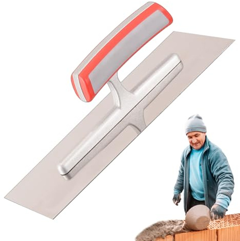 Zementkelle | Flache Betonglättkelle | Leichte Fugenkelle, ergonomischer Griff, Fliesen-, Mauerwerks-Handwerkzeuge für Verputz- und Stuckoberflächen.