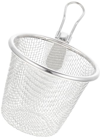 BIUDECO Colador de Pasta de Acero Inoxidable Grande, Cesta Coladora de Malla para Cocina, Colador de Alimentos Reutilizable Adecuado para Cocción y Filtrado en Hogar y Restaurantes