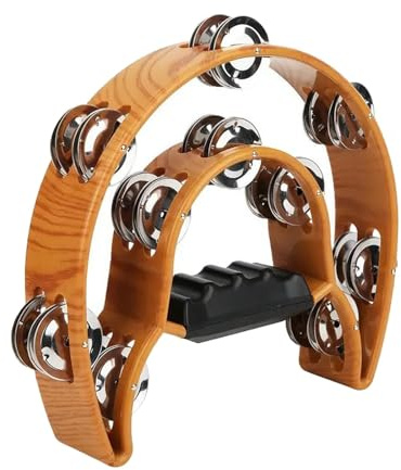 harayaa Tamburin, Tragbare Trommel, Metallteile, Schellen, Perkussionsinstrument für Partys, Bühnen Und