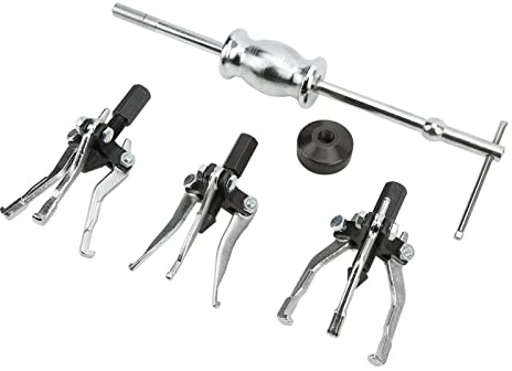 Sonew Universal 5pcs 3 Jaw Slide Hammer Puller Set for Internal External Gear and Bearing Extraction with Storage Box
