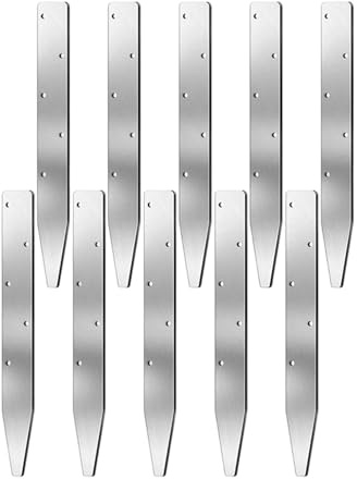 Betongformsverktyg,10-Delars V-Formad Återanvändbar Rostbeständig Spik Med Hål | Platt Pinne - för trädgård, gräsmatta, staket, gårdsrenovering, utomhus