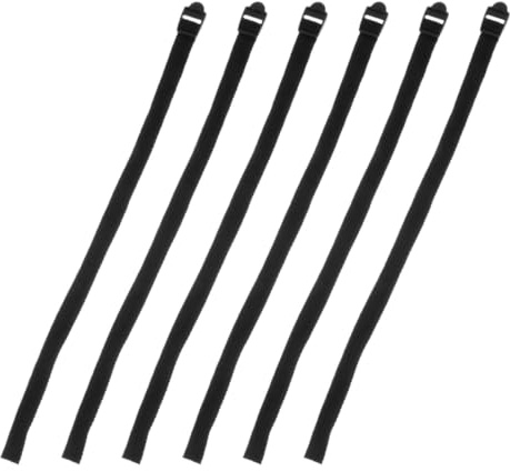 TEMPNAP Dragonnes Réglables Confortables Support Renforcé Lot de 6 en Nylon Noir pour Bâtons de Ski et Trekking Adaptées Usage Quotidien Secours
