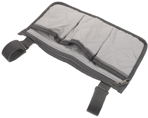 AKOOSY Borsa per Letto con Scomparti Multipli e Portabicchiere Integrato in Pongee, Organizzazione Efficiente per Anziani e Persone con Mobilità Ridotta, per Camere da Letto