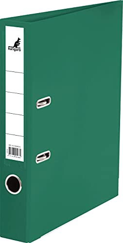 Kangaro PP Kunststoff Ordner 5 cm Rückenbreite DIN A4. Farbe Grün (Ringordner, Aktenordner, Briefordner)