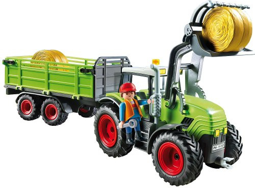 Playmobil - 5121 - Jeu de Construction - Grand Tracteur avec remorque