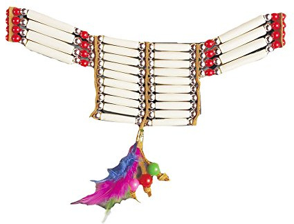 W WIDMANN MILANO Party Fashion 6995C - Indianerhalskette, Schmuck, Kostümaccessoire, Indianer, Wilder Westen, Mottoparty, Karneval