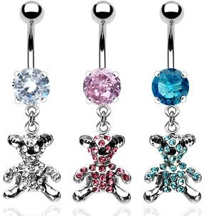 Bauchnabelpiercing Teddy pink