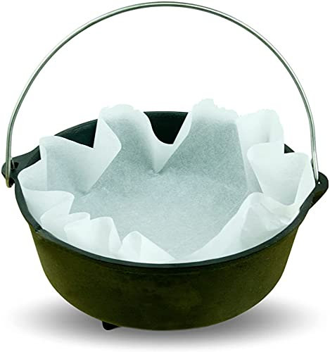 Reusable Straw Collapsible Silicone Straws, 1 Pack Premium Food-Grade Foldable DrinkingCampLiner Dutch Oven Parchment Liners, 20 Disposable Paper Liners (20 Pack)