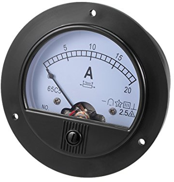 Sourcingmap, misuratore di corrente analogica DC 0-20 A 65 C5, amperometro per test di circuito, carica batteria, amperaggio, tester manometro, confezione da 1