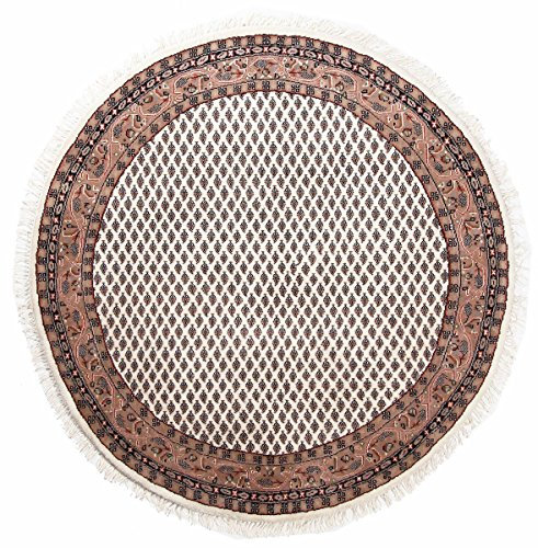 Nain Trading Indo Sarough Mir 200x200 Handgeknüpft Orientteppich Rund Teppich Wolle Indien