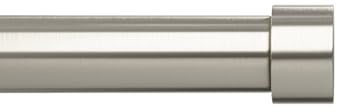 Umbra Cappa Curtain Rod, Includes 2 Matching Finials, Brackets & Hardware, 66 to 120-Inches, Nickel