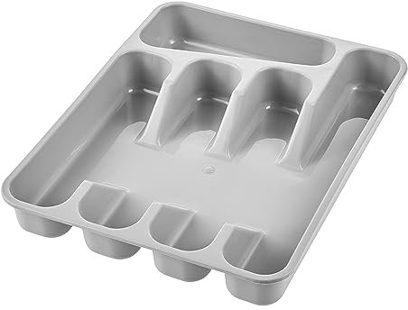 keeeper Besteckkasten mit 5 Fächern, Schubladeneinsatz, 33,5 x 26,5 x 5 cm, Pablo, Nordic Grey