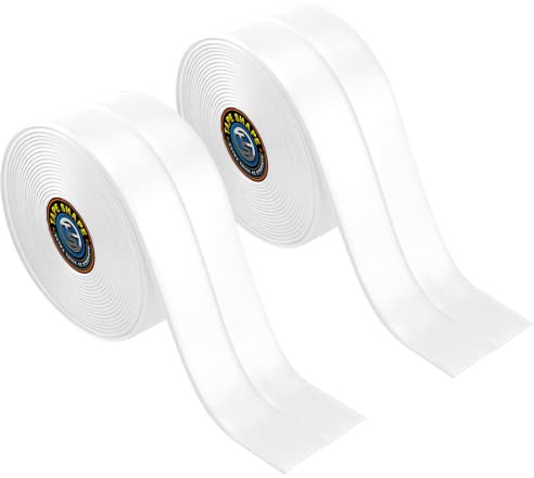 2 Rolls White Bath Sealant Strip Self Adhesive Caulk Strip Sealant Tape Water Resistant Anti Mould Sealing Tape for Kitchen, Bathroom, Bathtub, Toilet, Wall Floor & Sink (White, 22mm x 3.2M)