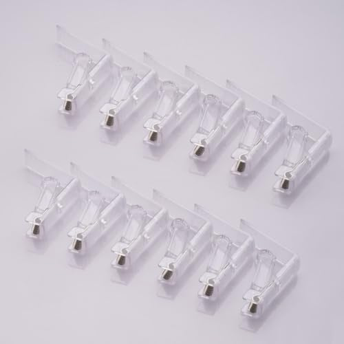 laro 12-384 Transparente Tischtuchklammern Kunststoff, Tischdeckenklammer Klar, Tischklammern Plastik, Tischdeckenhalter Garten, Tischtuchhalter, Tischdecken Clips für Tisch Party, Anzahl:12
