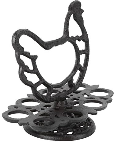 Alipis 1 Pc Huevera De Hierro Fundido Nevera Porta Fresco Soporte para De Gallina Bandeja De Almacenamiento De Huevera Antigua Planchar Esqueleto Nido De